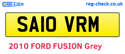 SA10VRM are the vehicle registration plates.