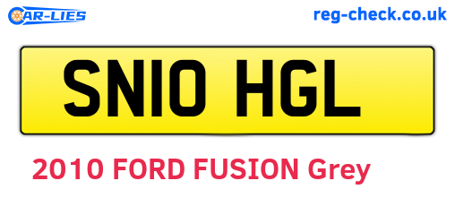SN10HGL are the vehicle registration plates.