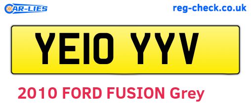 YE10YYV are the vehicle registration plates.