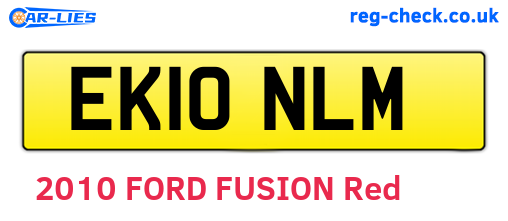 EK10NLM are the vehicle registration plates.