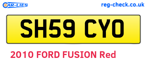 SH59CYO are the vehicle registration plates.