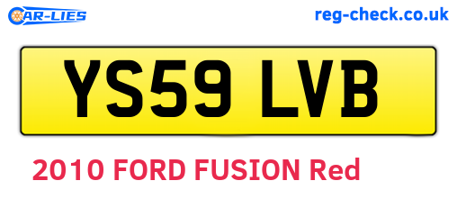 YS59LVB are the vehicle registration plates.