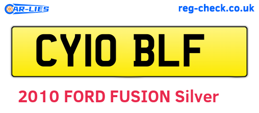 CY10BLF are the vehicle registration plates.