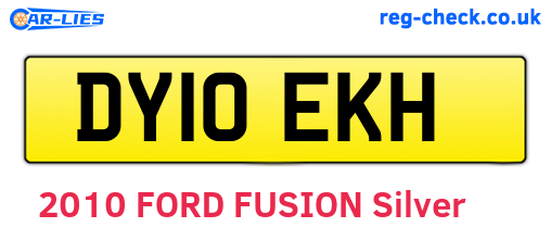 DY10EKH are the vehicle registration plates.