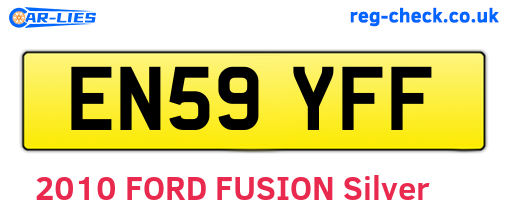 EN59YFF are the vehicle registration plates.
