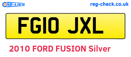 FG10JXL are the vehicle registration plates.