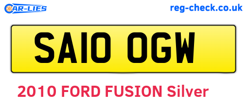 SA10OGW are the vehicle registration plates.