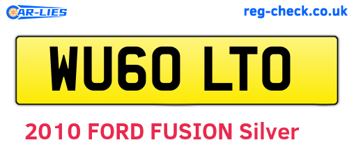 WU60LTO are the vehicle registration plates.