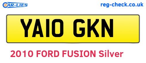 YA10GKN are the vehicle registration plates.