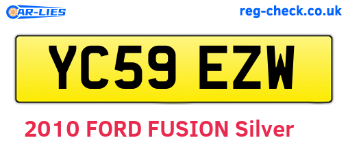 YC59EZW are the vehicle registration plates.