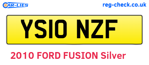 YS10NZF are the vehicle registration plates.
