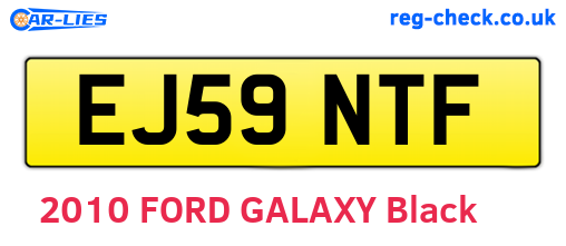 EJ59NTF are the vehicle registration plates.