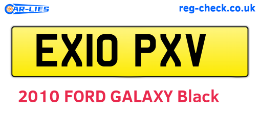 EX10PXV are the vehicle registration plates.