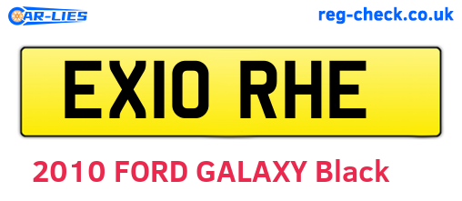 EX10RHE are the vehicle registration plates.
