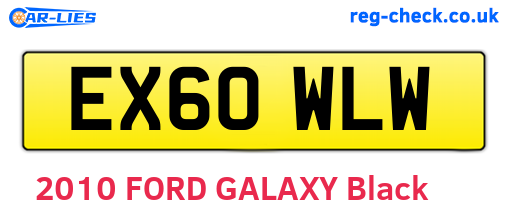 EX60WLW are the vehicle registration plates.