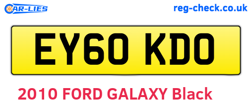 EY60KDO are the vehicle registration plates.