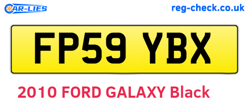 FP59YBX are the vehicle registration plates.