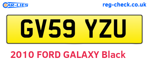 GV59YZU are the vehicle registration plates.