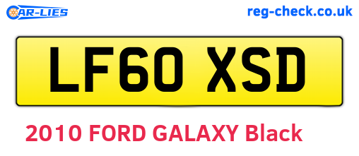 LF60XSD are the vehicle registration plates.