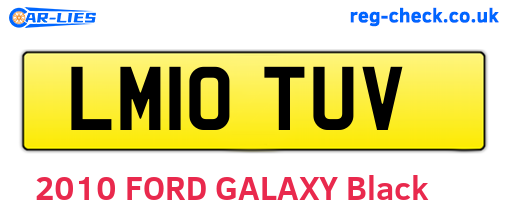 LM10TUV are the vehicle registration plates.