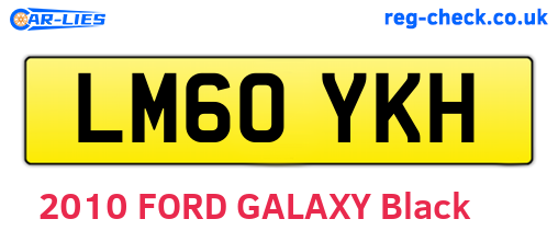 LM60YKH are the vehicle registration plates.
