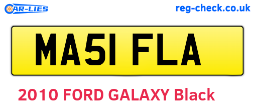 MA51FLA are the vehicle registration plates.