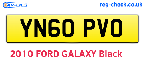 YN60PVO are the vehicle registration plates.