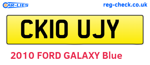 CK10UJY are the vehicle registration plates.