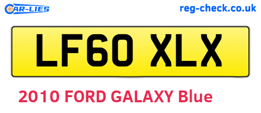 LF60XLX are the vehicle registration plates.
