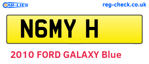 N6MYH are the vehicle registration plates.