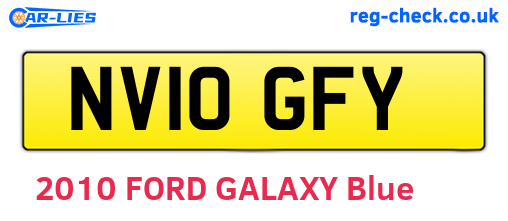 NV10GFY are the vehicle registration plates.