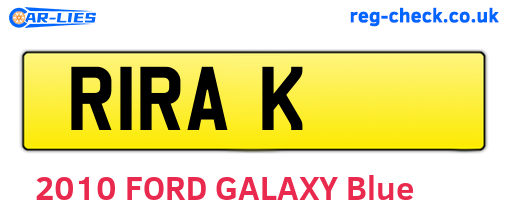 R1RAK are the vehicle registration plates.