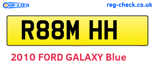 R88MHH are the vehicle registration plates.