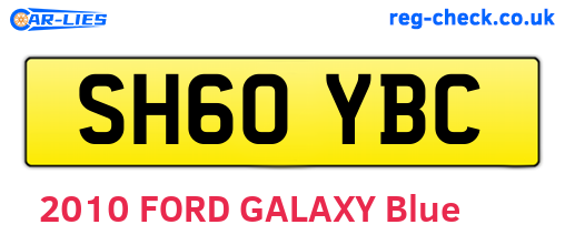 SH60YBC are the vehicle registration plates.