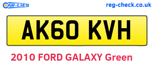 AK60KVH are the vehicle registration plates.