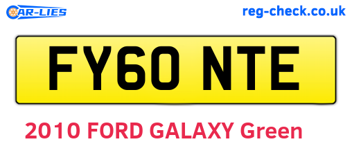 FY60NTE are the vehicle registration plates.