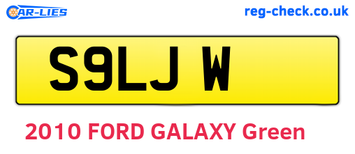 S9LJW are the vehicle registration plates.