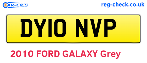 DY10NVP are the vehicle registration plates.