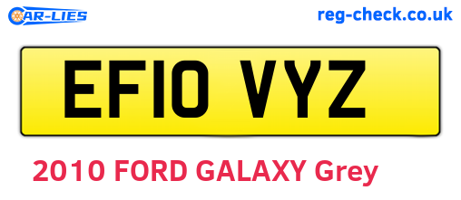 EF10VYZ are the vehicle registration plates.