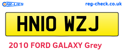 HN10WZJ are the vehicle registration plates.