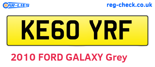 KE60YRF are the vehicle registration plates.