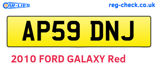 AP59DNJ are the vehicle registration plates.