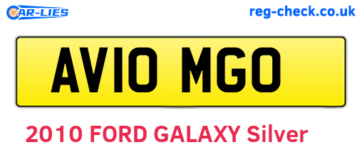 AV10MGO are the vehicle registration plates.