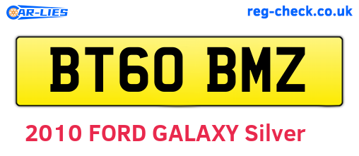 BT60BMZ are the vehicle registration plates.