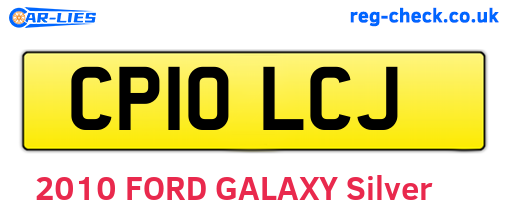 CP10LCJ are the vehicle registration plates.