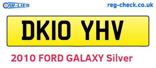 DK10YHV are the vehicle registration plates.