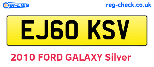 EJ60KSV are the vehicle registration plates.