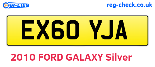 EX60YJA are the vehicle registration plates.