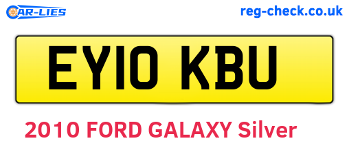 EY10KBU are the vehicle registration plates.