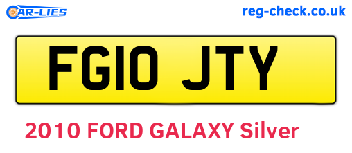 FG10JTY are the vehicle registration plates.